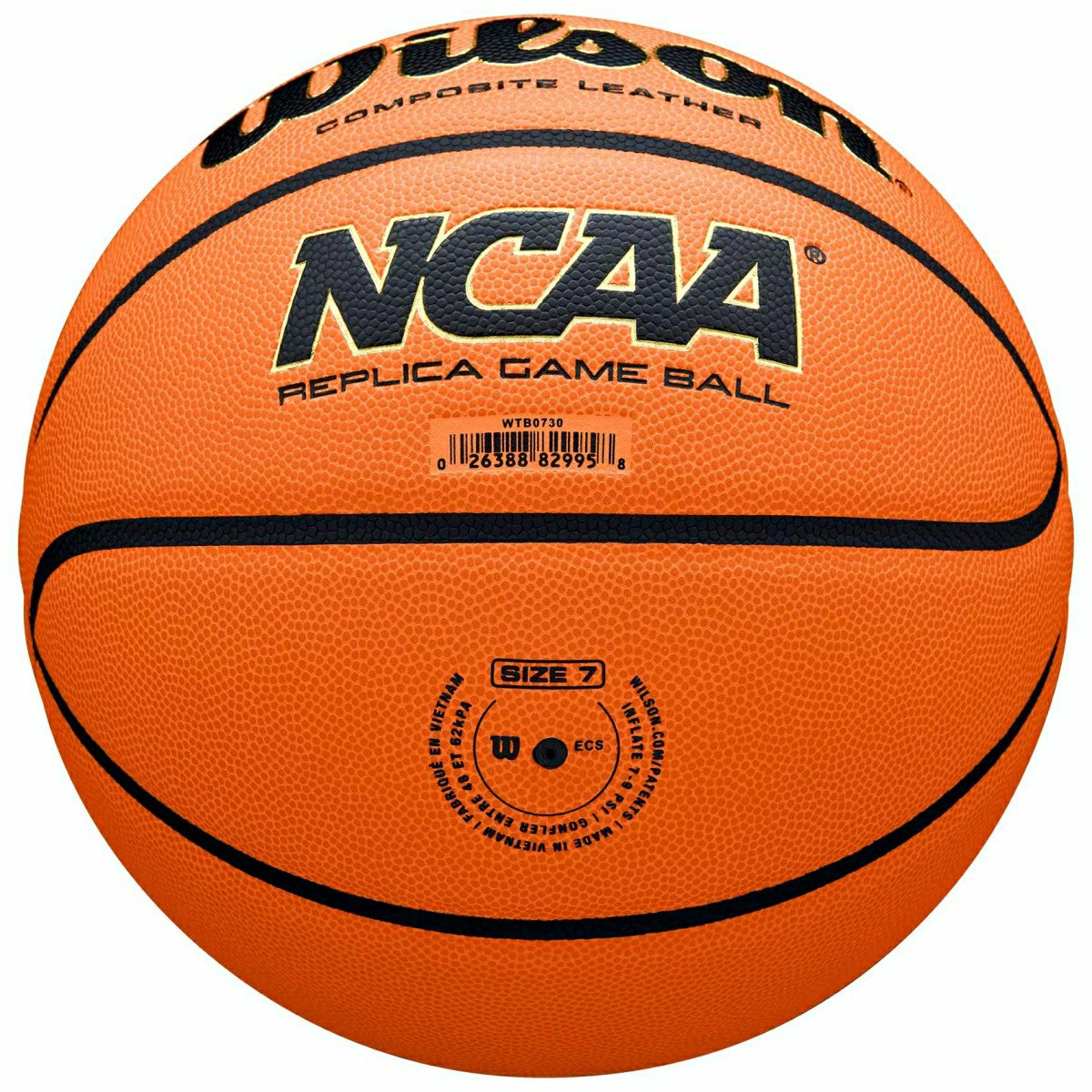Wilson NCAA Replica Game Basketball (Size 7) Taass US