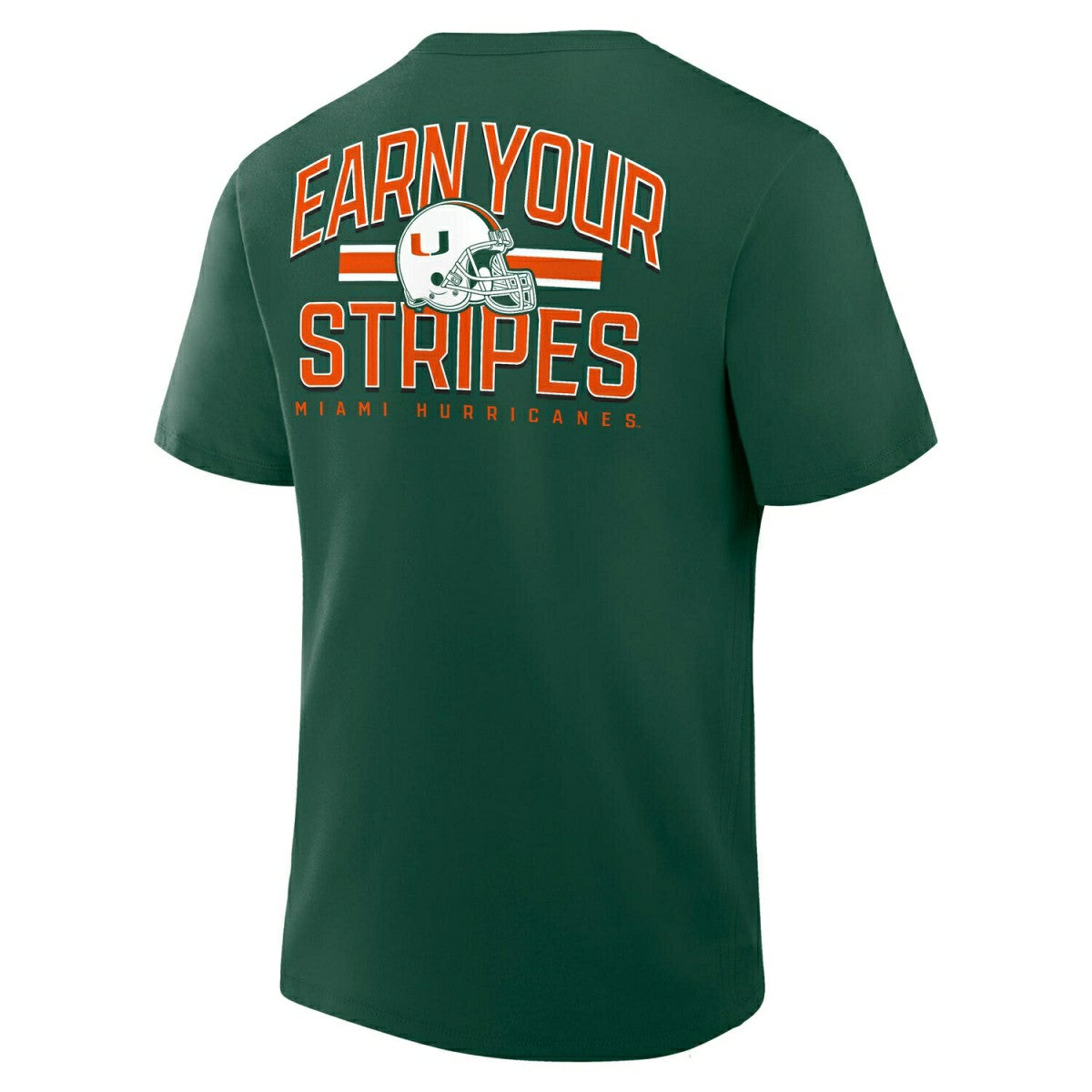 Miami Hurricanes Defender Cotton NCAA T-Shirt Green Lifestyle