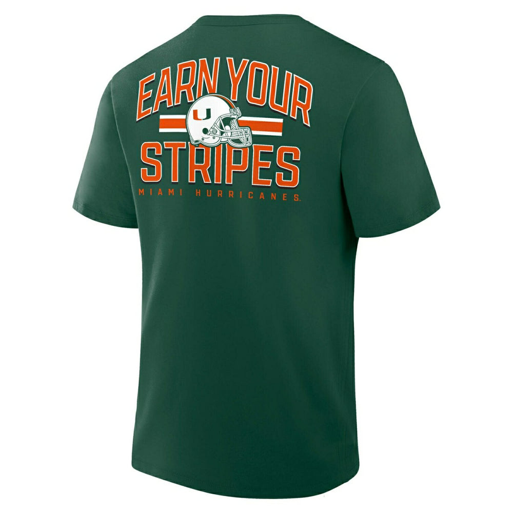 Miami Hurricanes Defender Cotton NCAA T-Shirt Green Lifestyle