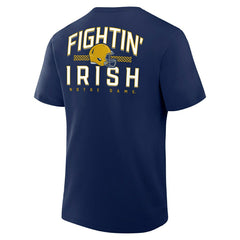 Notre Dame Fighting Irish Defender Cotton NCAA T-Shirt Navy Taass sale