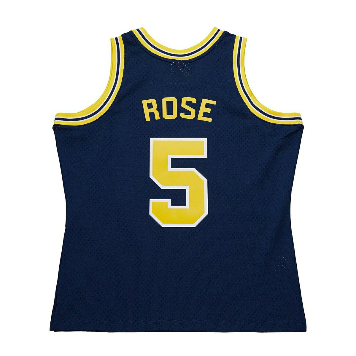 Jalen Rose #5 Michigan Wolverines 1991-92 Mitchell & Ness Swingman NCAA Jersey Navy Taass US