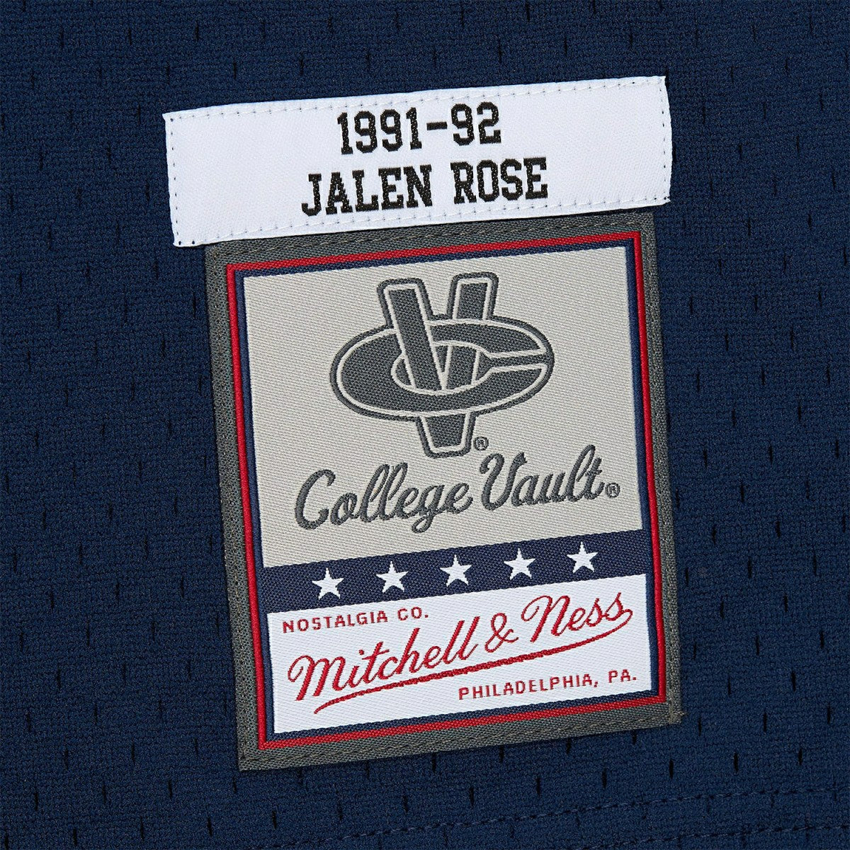 Jalen Rose #5 Michigan Wolverines 1991-92 Mitchell & Ness Swingman NCAA Jersey Navy Taass US