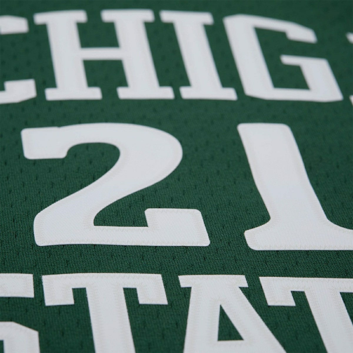 Steve Smith #21 Michigan State Spartans 1990-91 Mitchell & Ness Swingman NCAA Jersey Green Taass sale