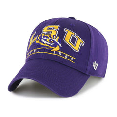 LSU Tigers Fletcher '47 MVP Adjustable NCAA Cap Purple Lifestyle