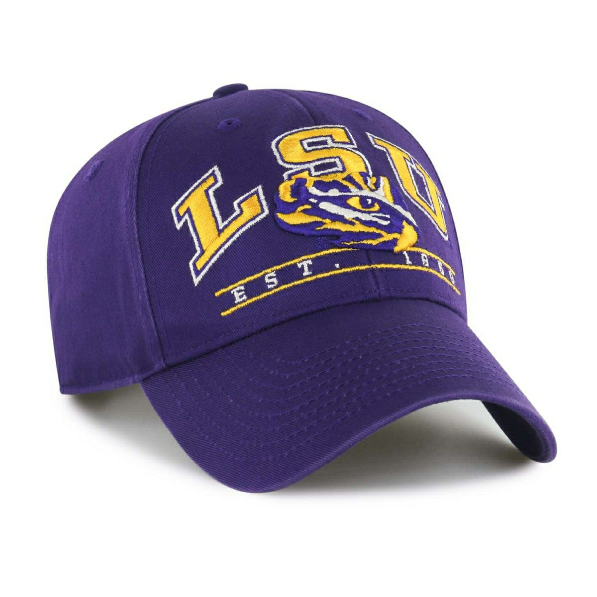 LSU Tigers Fletcher '47 MVP Adjustable NCAA Cap Purple Lifestyle