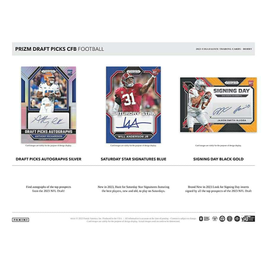 2023 Panini Prizm Draft Picks NCAA Football Hobby Box Lifestyle
