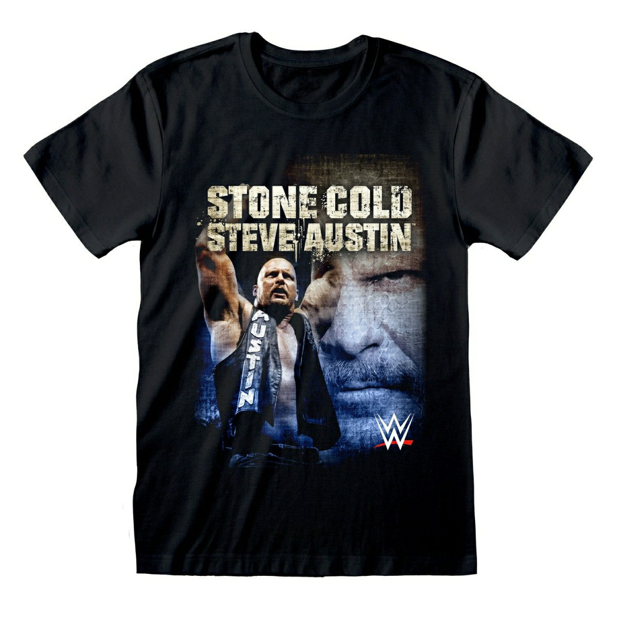 Stone Cold Steve Austin Photo WWE T-Shirt Black Taass sale