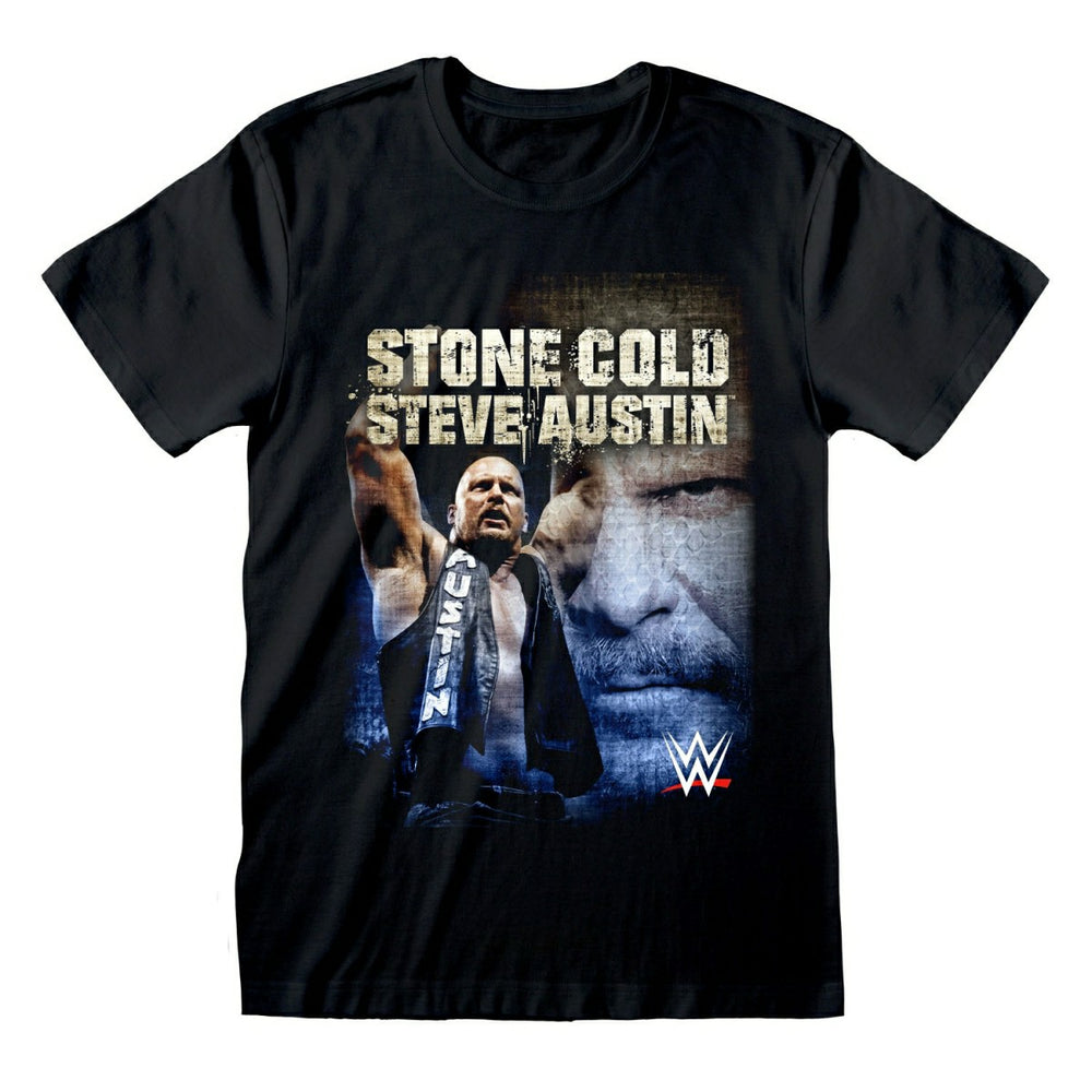 Stone Cold Steve Austin Photo WWE T-Shirt Black Taass sale
