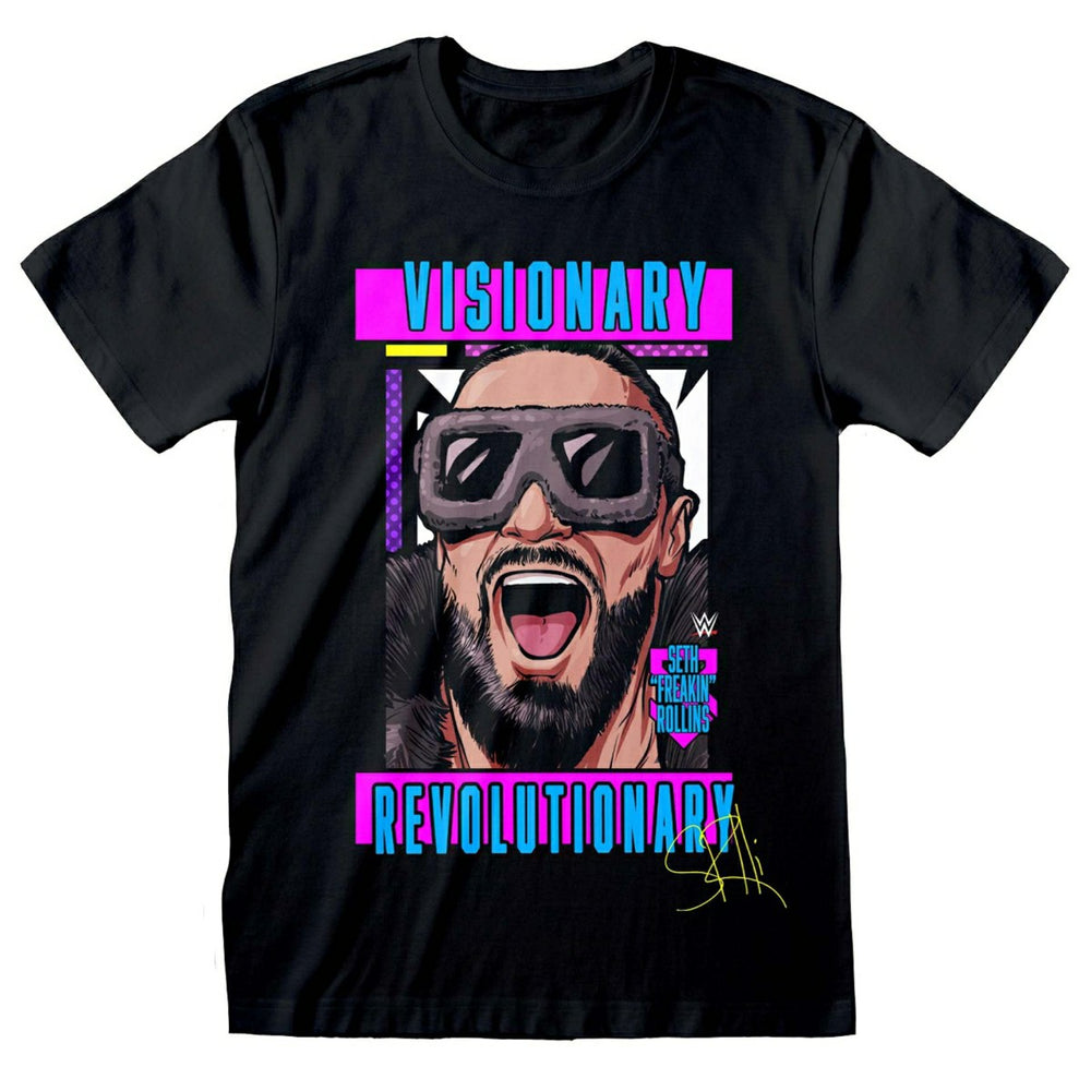 Seth Rollins Visionary Revolutionary WWE T-Shirt Black Classic
