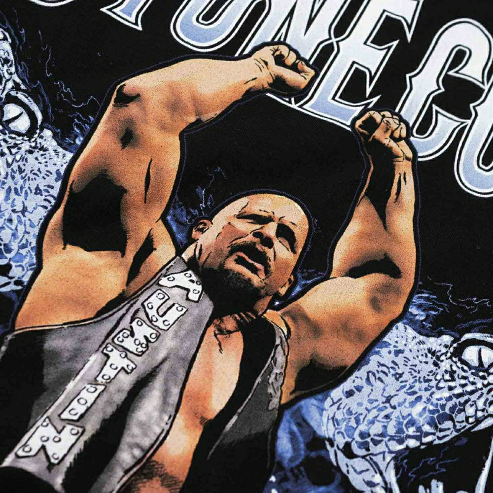 Stone Cold Steve Austin Rattlesnake WWE Legend T-Shirt Black Lifestyle