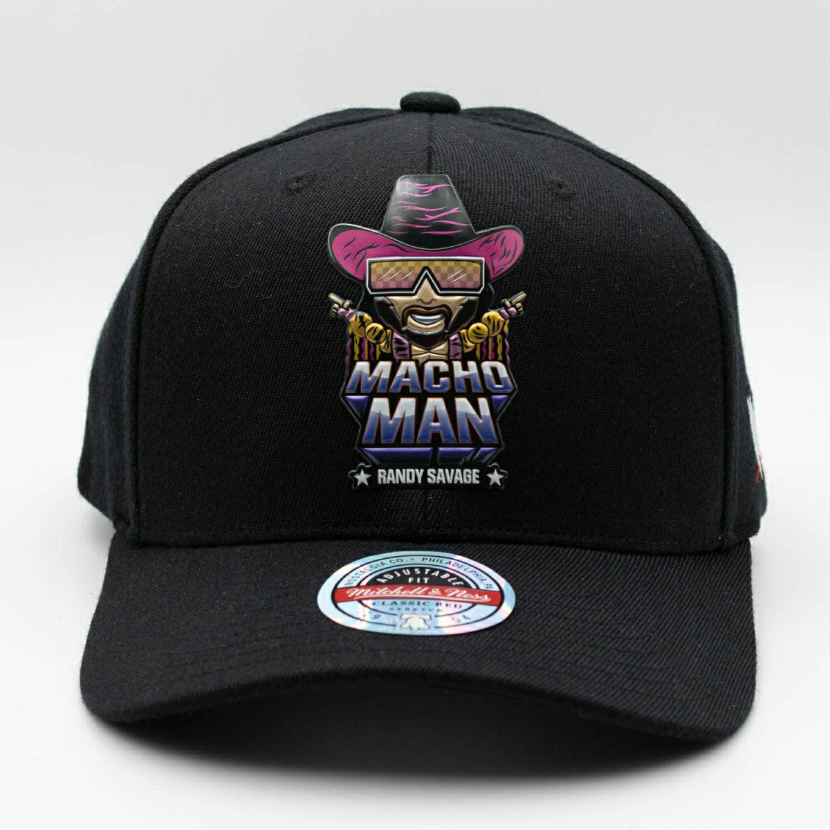 Throwback Macho Man Randy Savage Classic Red Snapback WWE Cap Black Taass US