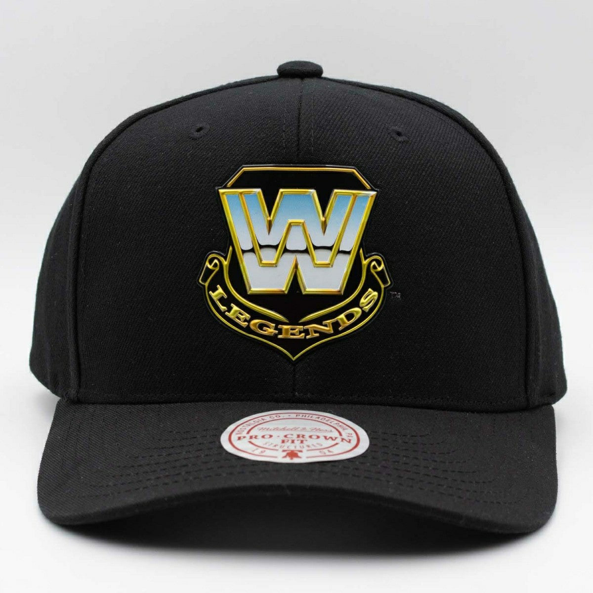 WWE Mitchell & Ness Pro Crown Snapback Cap Black Fashion
