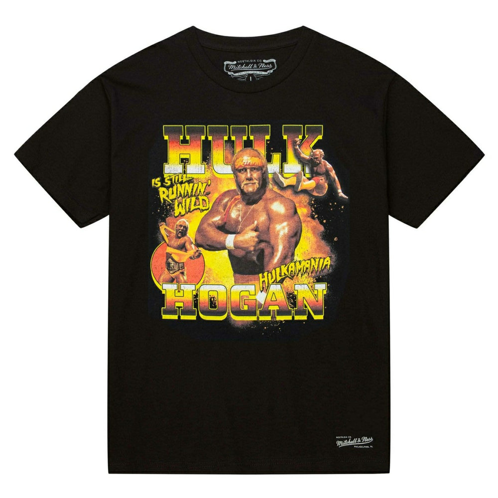 Hulk Hogan Running Wild Mitchell & Ness WWE Legend T-Shirt Black Taass sale