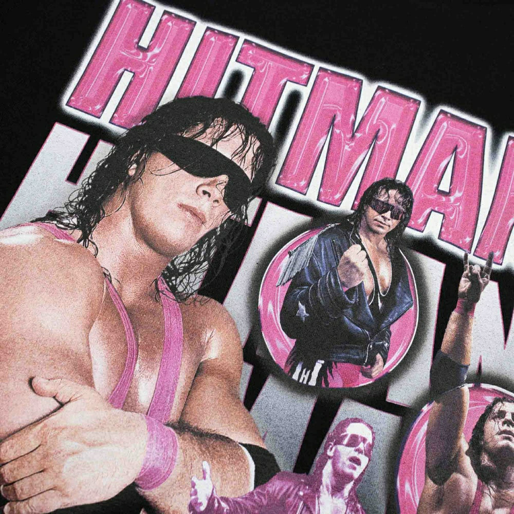 Bret Hitman Hart Forever Mitchell & Ness WWE Legend T-Shirt Black Taass for sale