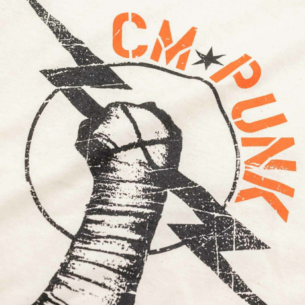 CM Punk WWE Superstar T-Shirt Cream (YOUTH) Fashion