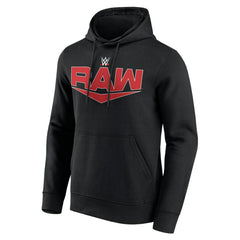 RAW Logo WWE Hoodie Black Lifestyle