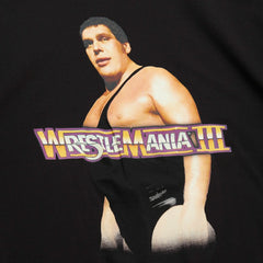 WrestleMania III Andre The Giant Mitchell & Ness WWE T-Shirt Black Taass for sale