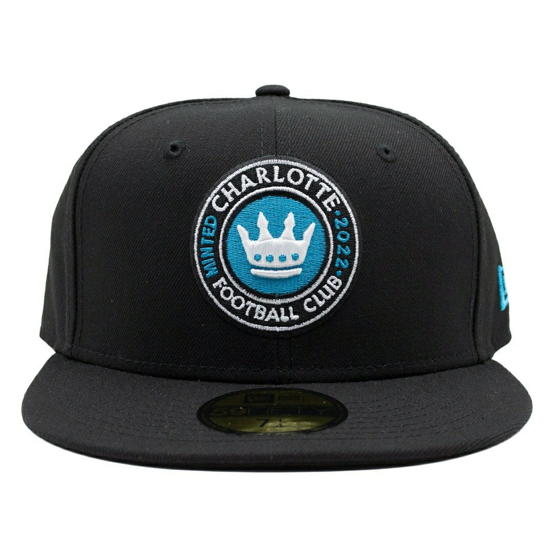 Charlotte FC Team Logo New Era 59FIFTY Fitted MLS Cap Black Taass US