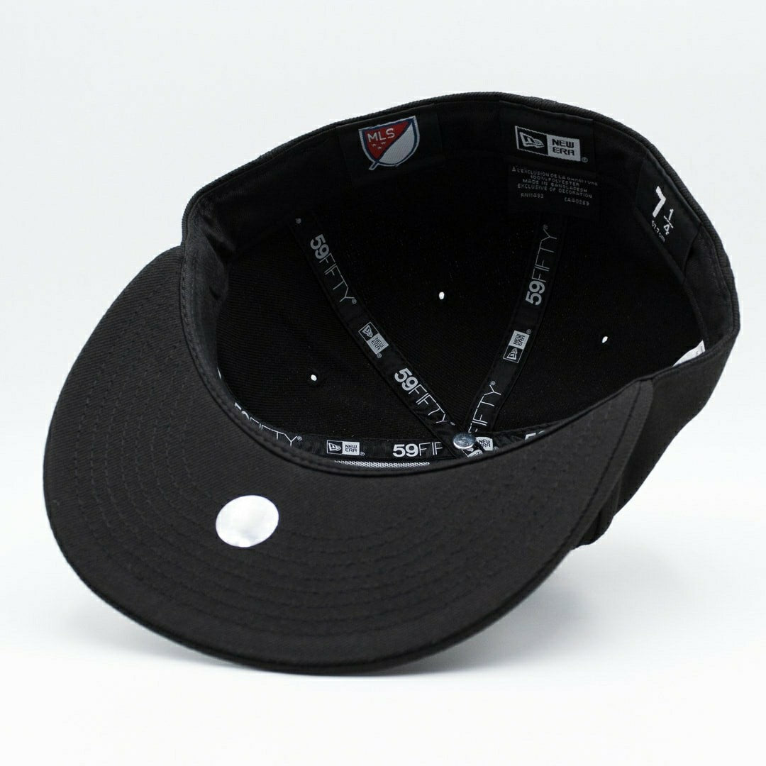 Charlotte FC Team Logo New Era 59FIFTY Fitted MLS Cap Black Taass US