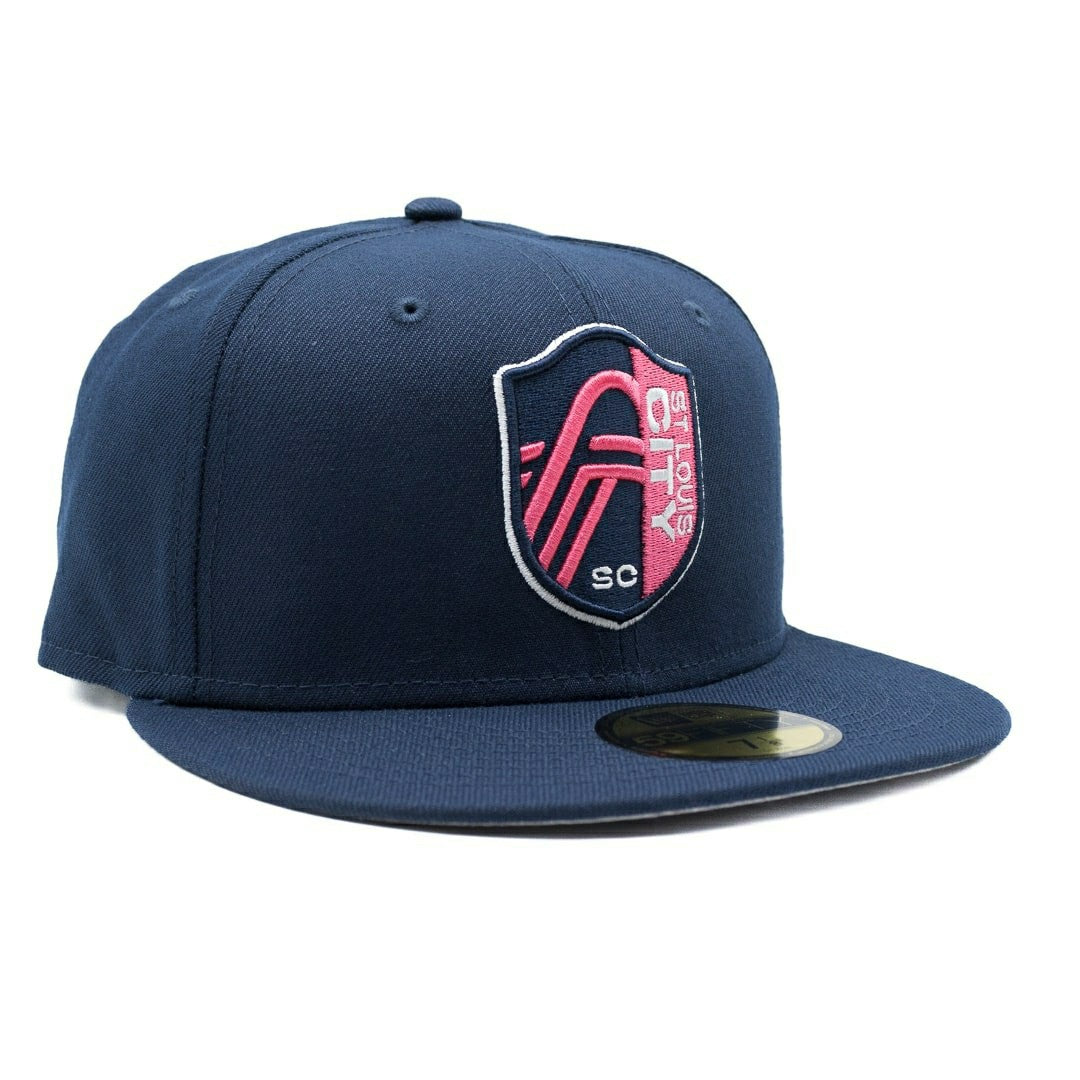 St. Louis City SC Team Logo New Era 59FIFTY Fitted MLS Cap Navy Classic