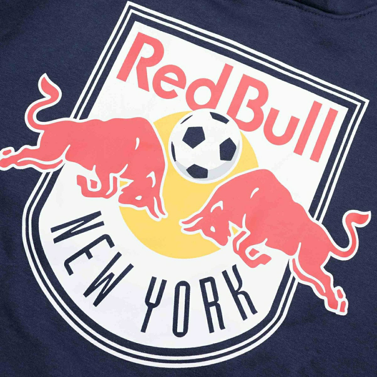 New York Red Bulls Crest Logo Fanatics MLS Hoodie Navy Taass sale