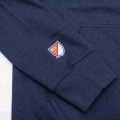 New York Red Bulls Crest Logo Fanatics MLS Hoodie Navy Taass sale