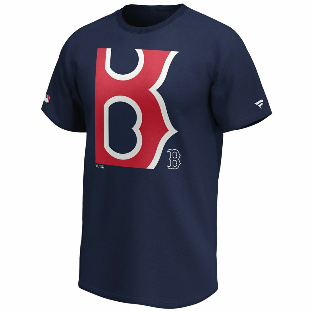Boston Red Sox Reveal Fanatics MLB T-Shirt Navy Lifestyle