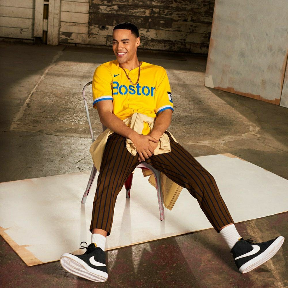 Boston Red Sox Nike Alternate MLB Jersey Yellow Taass sale