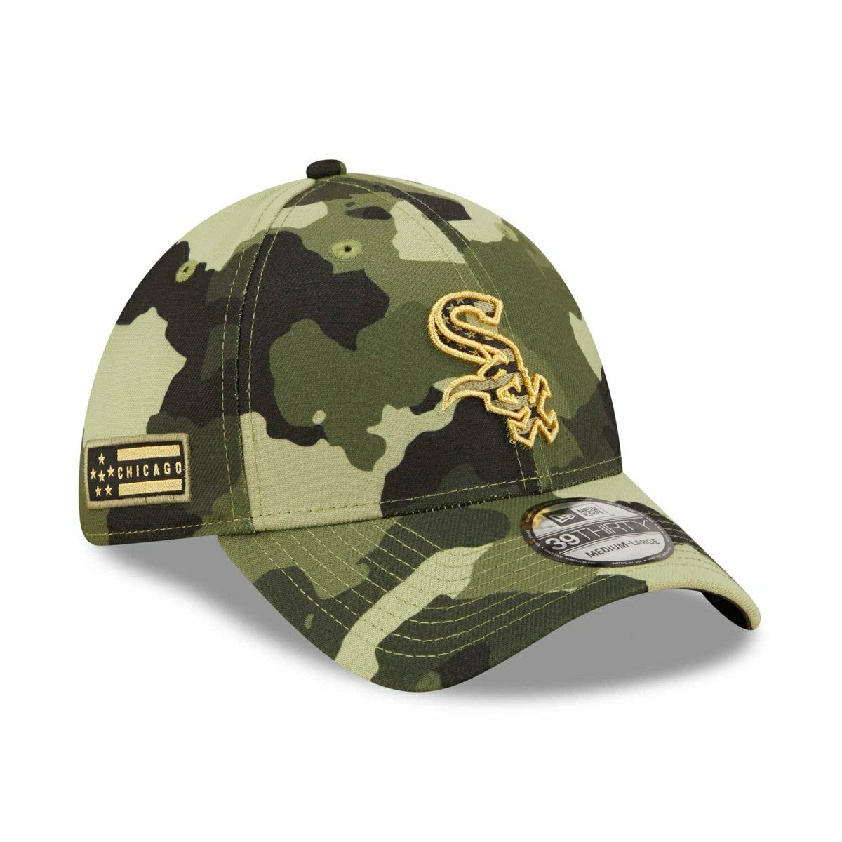 Chicago White Sox 2022 MLB Armed Forces New Era 39THIRTY Flex Cap Taass for sale