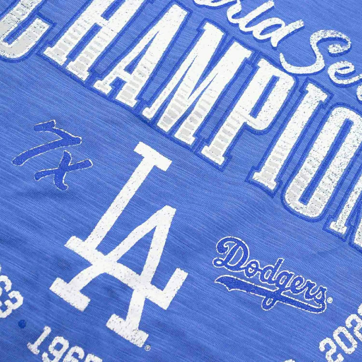 Los Angeles Dodgers Retro Stadium Slub MLB T-Shirt Blue Classic