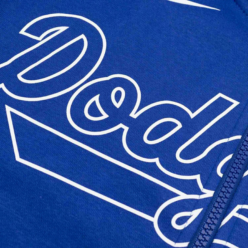 Los Angeles Dodgers Knockout Script MLB Full-Zip Hoodie Blue Taass for sale