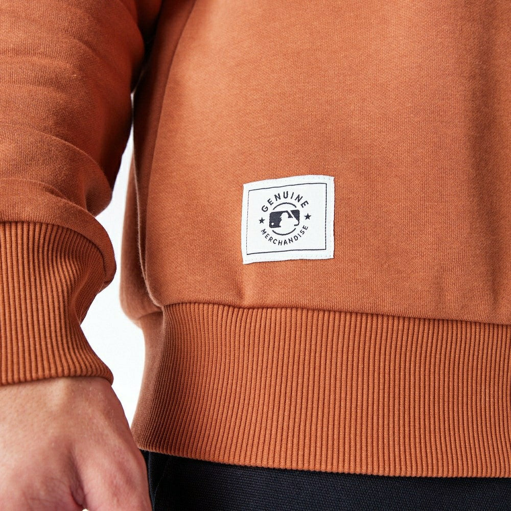 Los Angeles Dodgers Tartan Infill MLB Crewneck Sweater Brown Taass sale