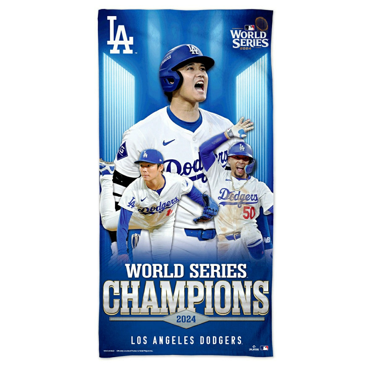 Los Angeles Dodgers 2024 World Series Champions MLB Beach Towel Taass for sale