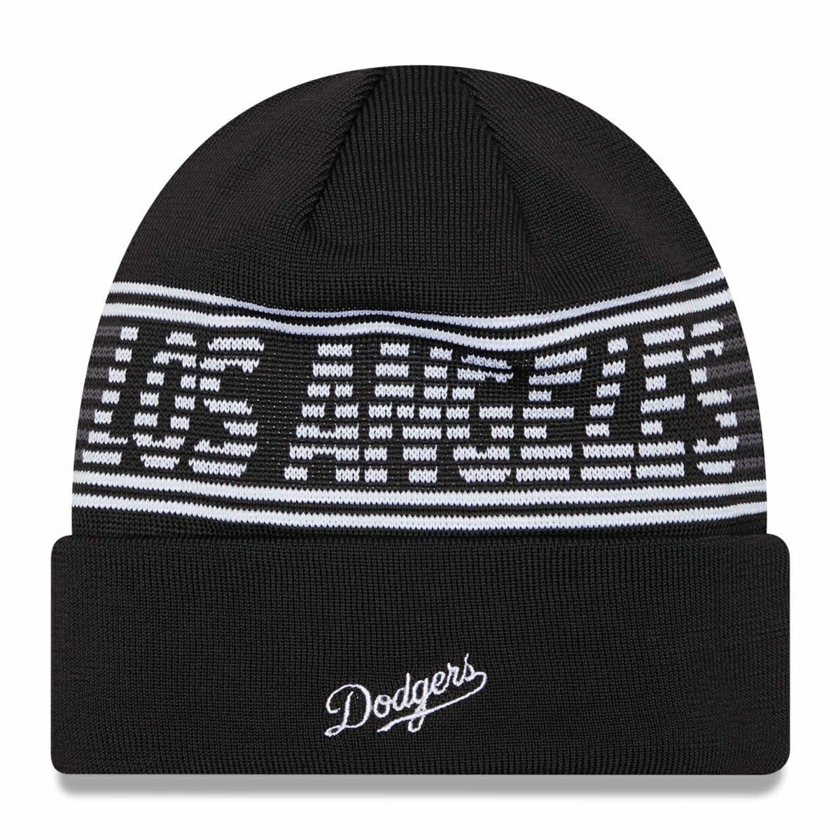 Los Angeles Dodgers Black Colorway 2024 MLB Clubhouse New Era Beanie Knit Fashion
