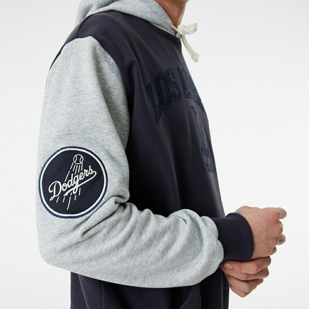 Los Angeles Dodgers Team Patch New Era Oversized MLB Hoodie Lifestyle