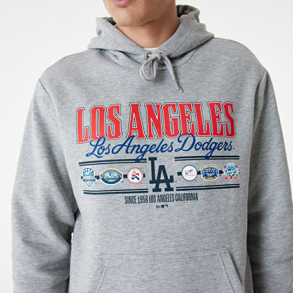 Los Angeles Dodgers Team Graphic New Era MLB Hoodie Gray Taass US