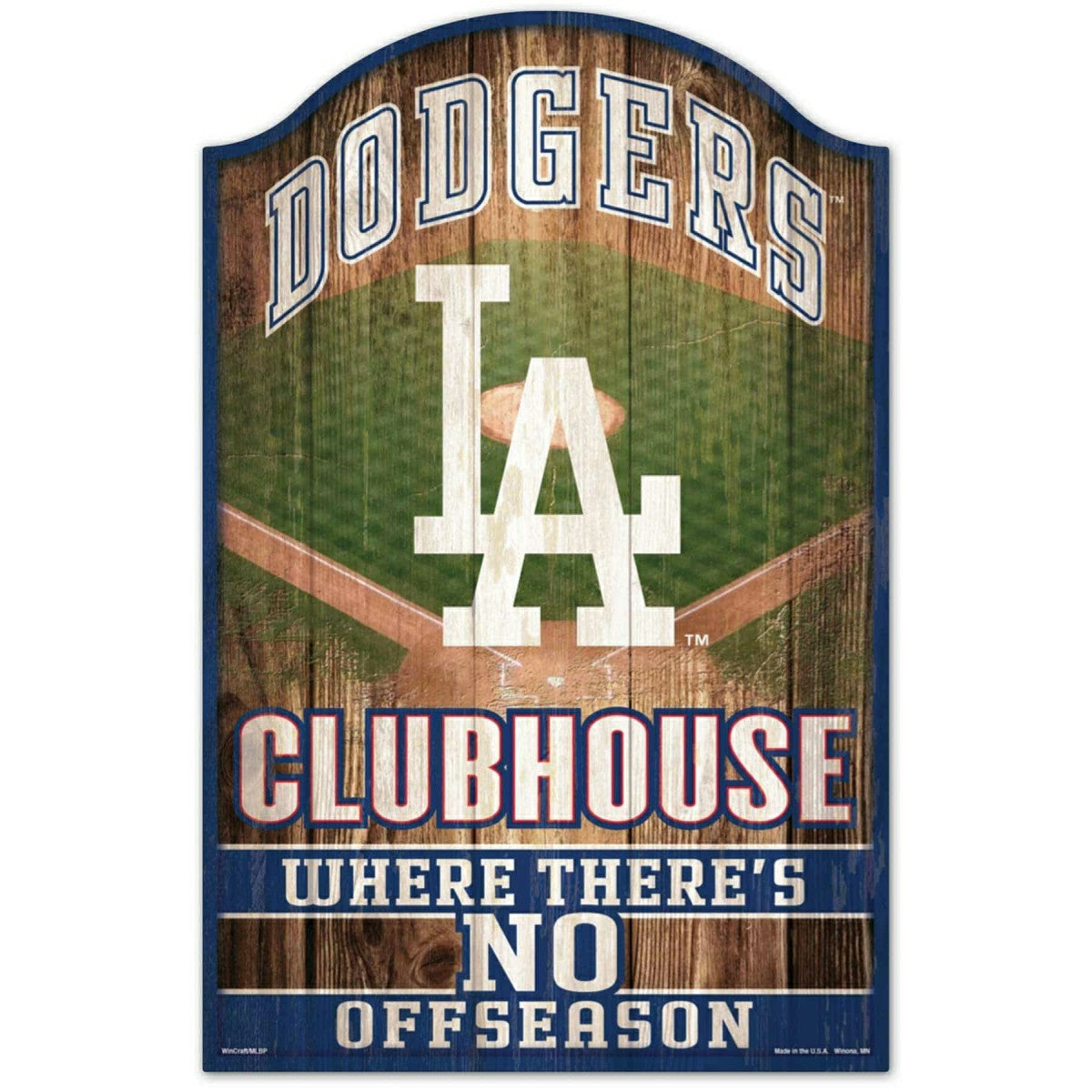 Los Angeles Dodgers WinCraft MLB Clubhouse Wood Sign Taass sale
