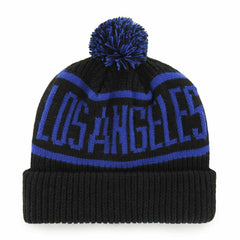 Los Angeles Dodgers Wraparound MLB Knit Hat w/ Pom Black Classic