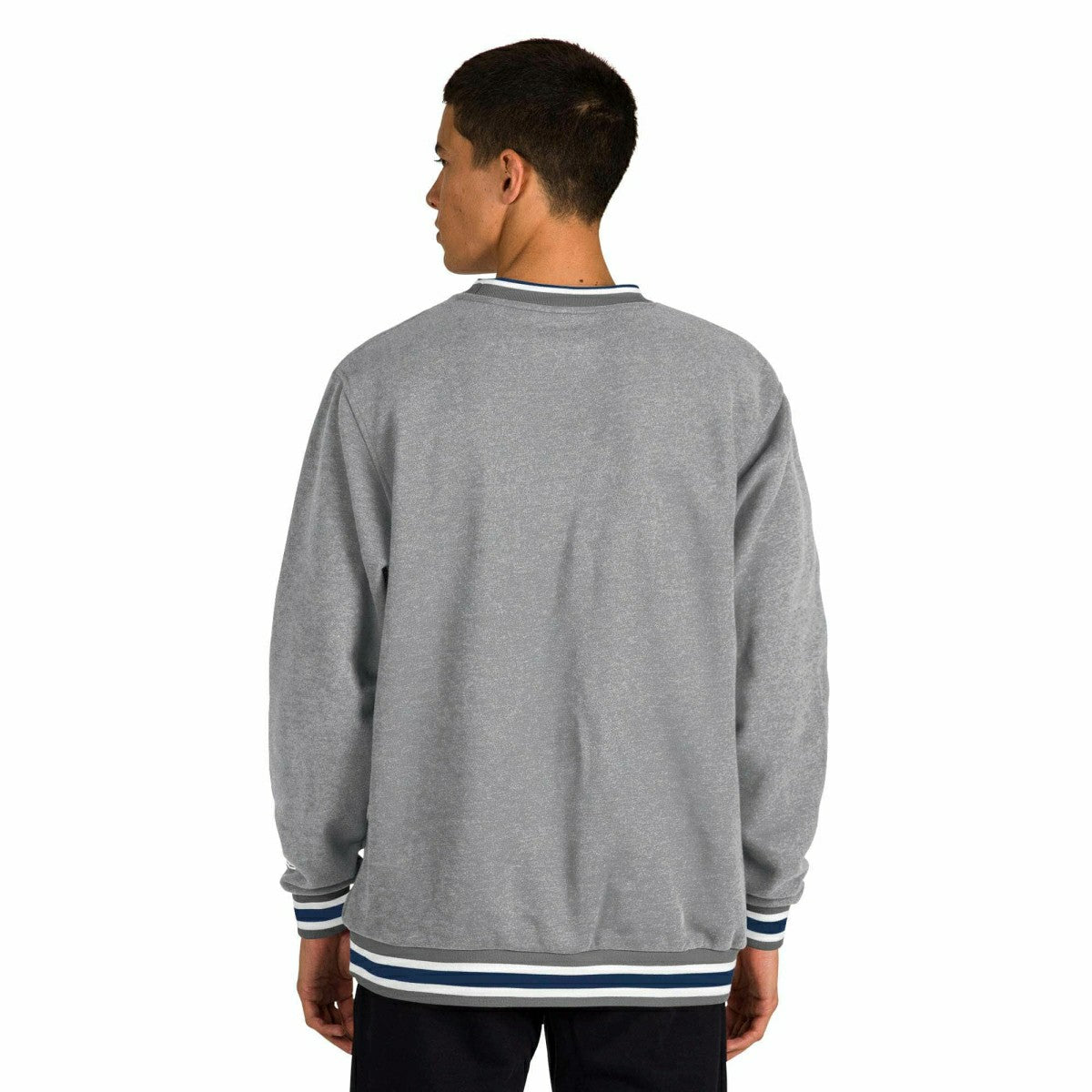 New York Yankees Throwback MLB Crew Sweatshirt Gray Classic