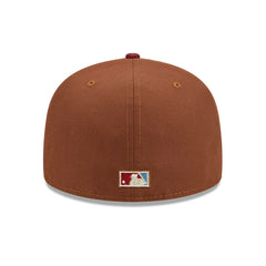 Philadelphia Phillies Harvest New Era 59FIFTY Fitted MLB Cap Brown Lifestyle