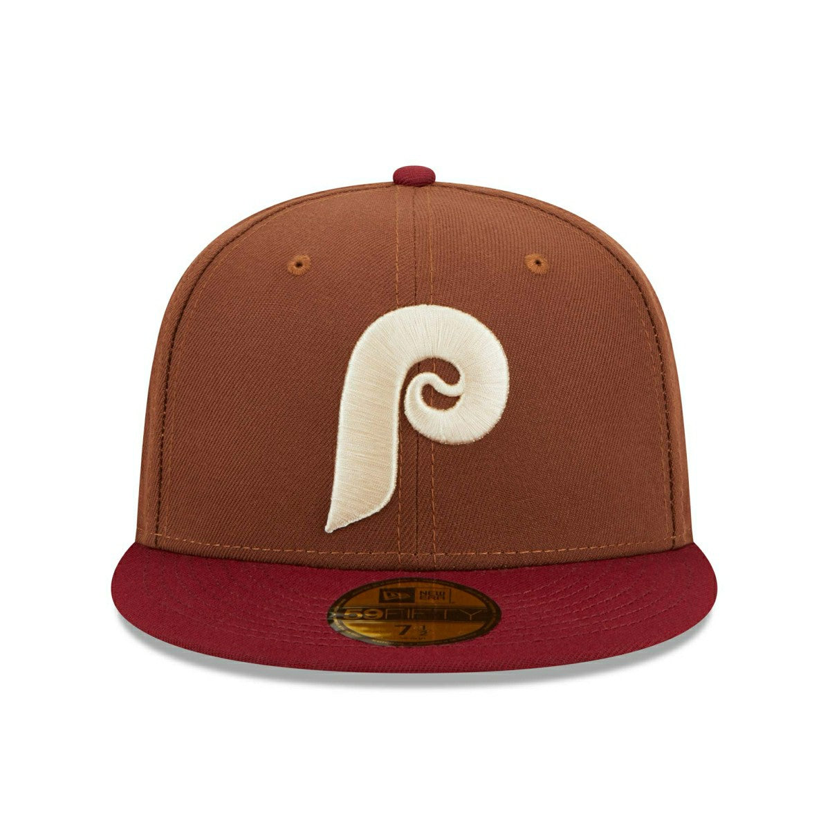 Philadelphia Phillies Harvest New Era 59FIFTY Fitted MLB Cap Brown Lifestyle