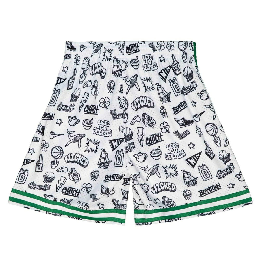 Boston Celtics Doodle Mitchell & Ness Swingman NBA Shorts Taass US