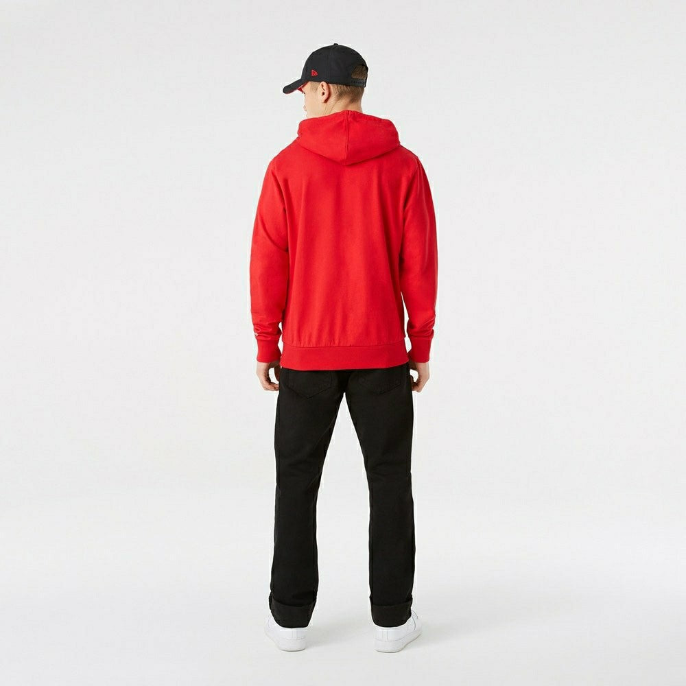 Chicago Bulls Stripe New Era NBA Hoodie Red Fashion