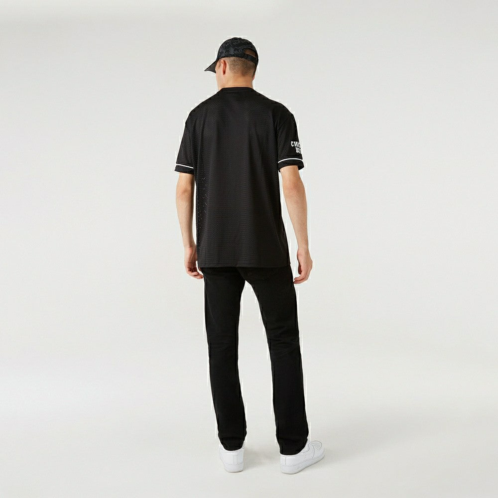 Chicago Bulls Oversized New Era Mesh NBA Fan Jersey Black Fashion
