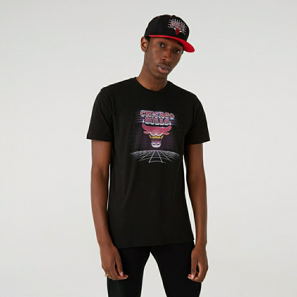 Chicago Bulls Futuristic New Era NBA T-Shirt Black Lifestyle