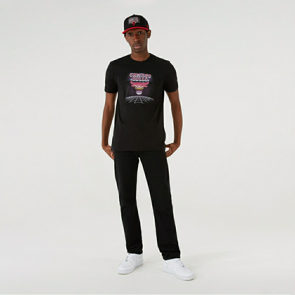 Chicago Bulls Futuristic New Era NBA T-Shirt Black Lifestyle