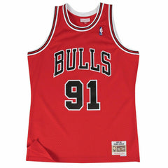 Dennis Rodman #91 Chicago Bulls 1997-98 Mitchell & Ness Swingman NBA Jersey Red Lifestyle