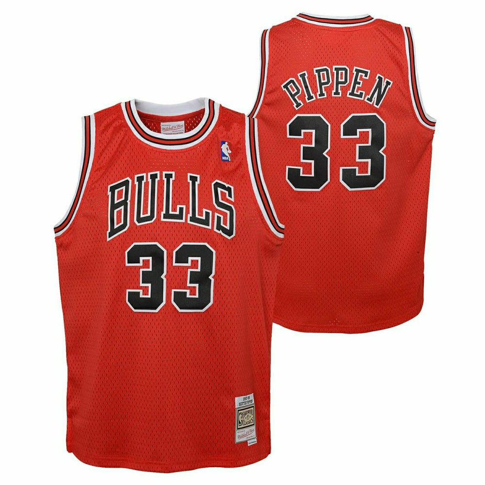 Scottie Pippen #33 Chicago Bulls 1997-98 Youth Swingman NBA Jersey Red (YOUTH) Lifestyle