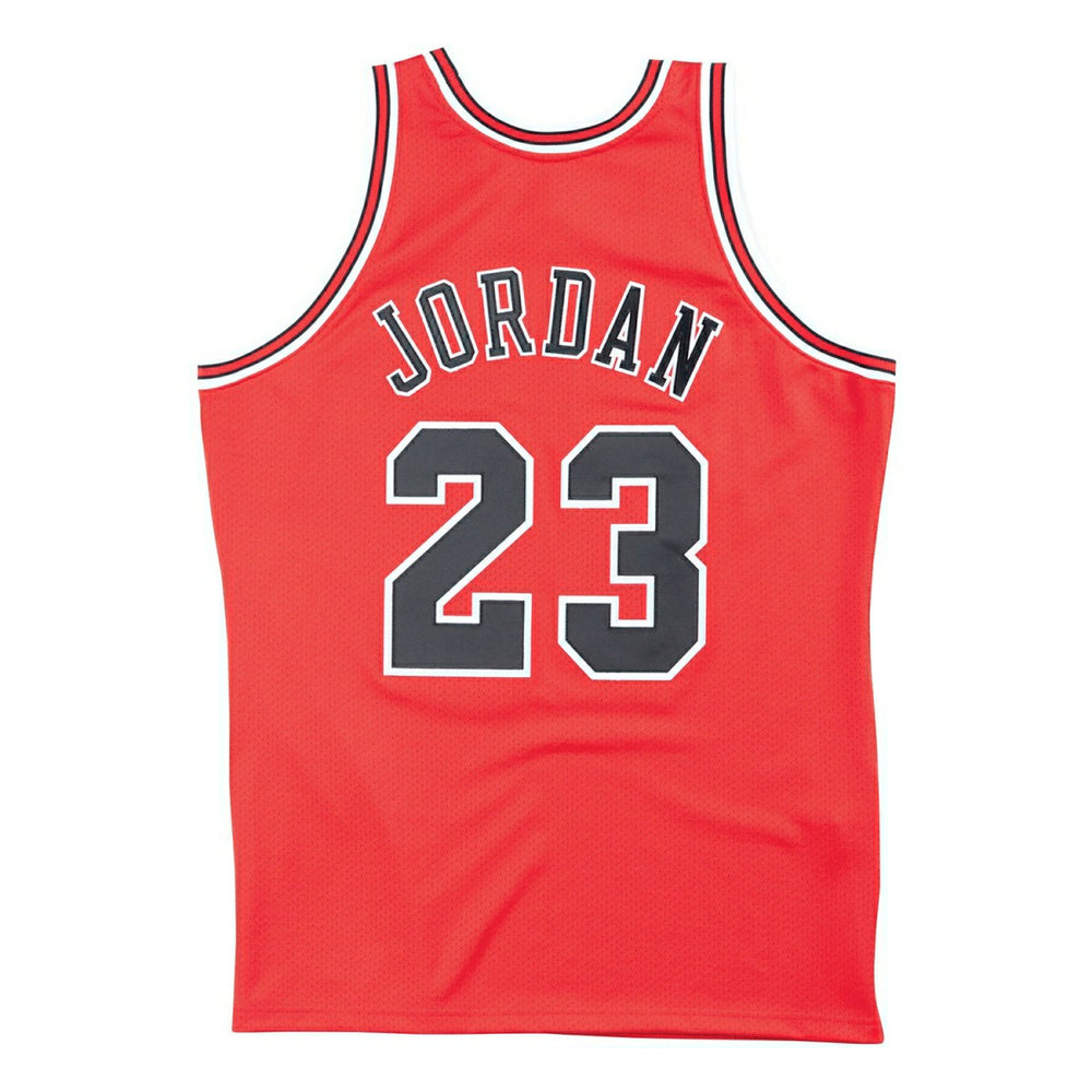 Michael Jordan #23 Chicago Bulls 1995-96 Finals Authentic NBA Jersey Red Taass for sale