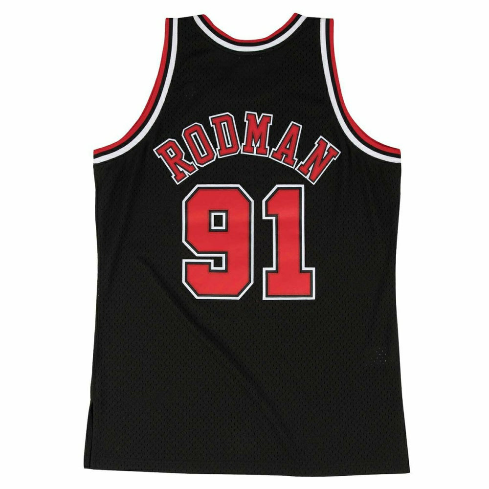 Dennis Rodman #91 Chicago Bulls 1997-98 Swingman NBA Jersey Black Classic